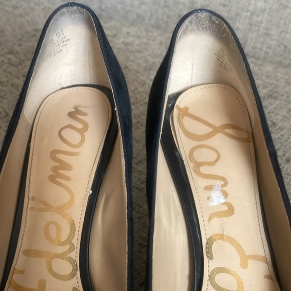 Sam Edelman Black Suede Pointy Toe Heels Size 9.5 - Picture 6 of 13